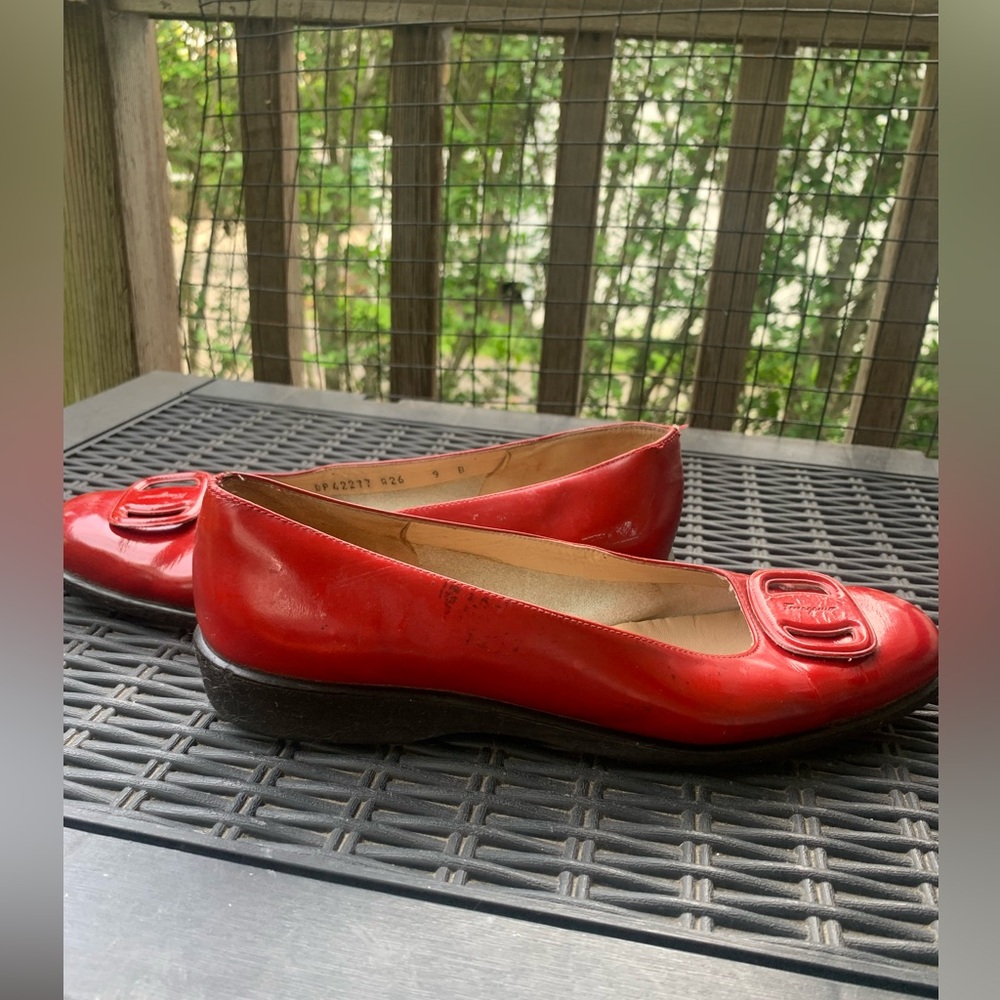 Salvatore Ferragamo Red Leather Loafers - Picture 6 of 10